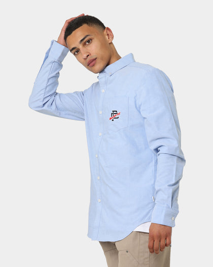 Carre Team Paris Long Sleeve Button Up Shirt Light Blue