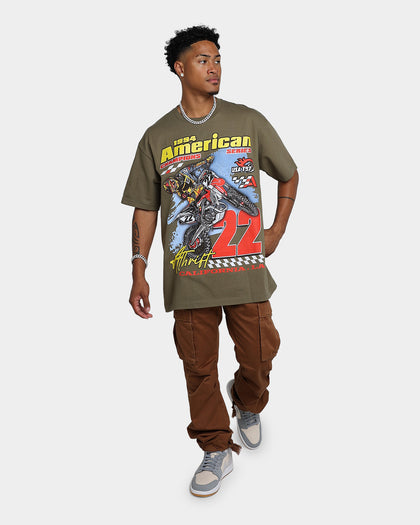 American Thrift Dirt Bike T-Shirt Military