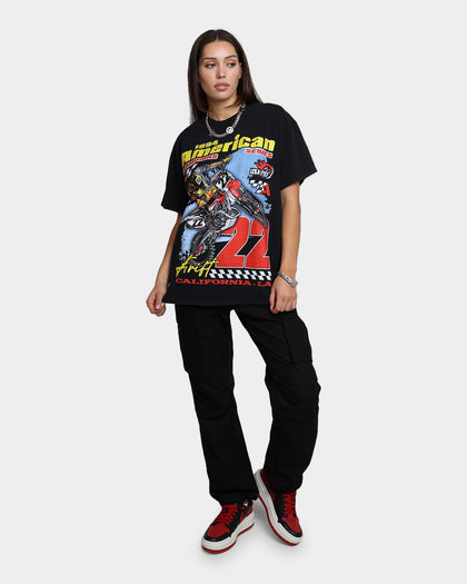 American Thrift Dirt Bike T-Shirt Off Black
