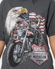 American Thrift Eagle Moto Club T-Shirt Off Black