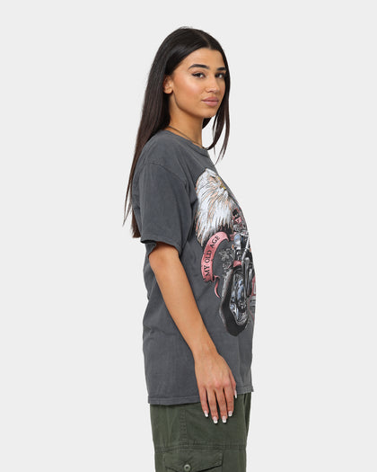 American Thrift Eagle Moto Club T-Shirt Off Black