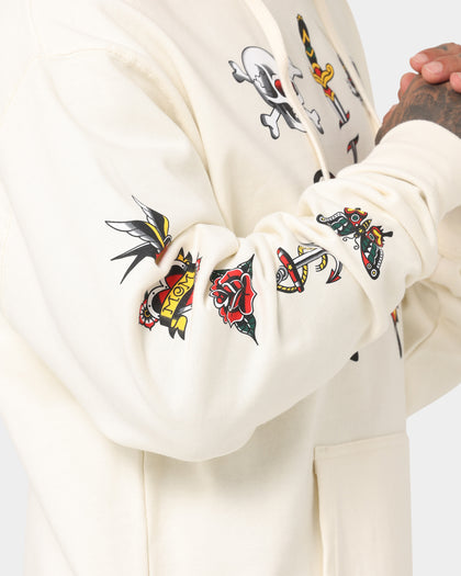 Rats Get Fat Tattoo Print Hoodie Bone