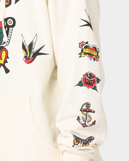 Rats Get Fat Tattoo Print Hoodie Bone