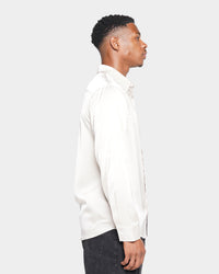 XXIII Kai Satin Button Up Shirt Off White
