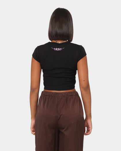 American Thrift X Bratz Women's Bratz Logo Baby T-Shirt Black