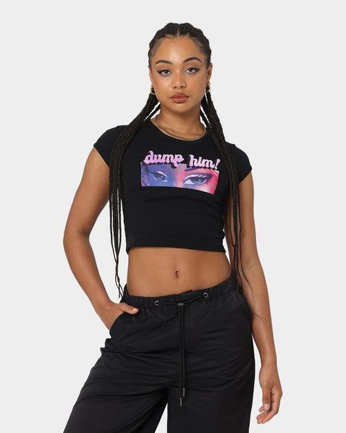 American Thrift X Bratz Women's Dump Him Baby T-Shirt Black