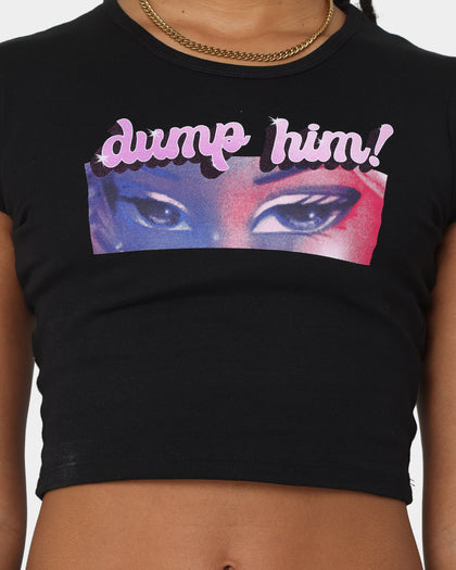 American Thrift X Bratz Women's Dump Him Baby T-Shirt Black