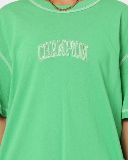 Champion Heritage Contrast Stitch T-Shirt Green Crisp