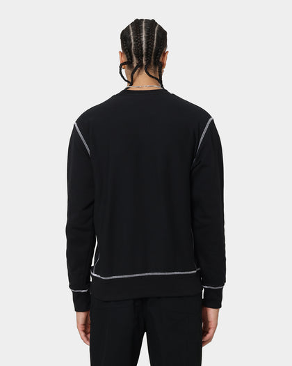Champion Reverse Weave Contrast Stitch Crewneck Black