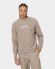 Champion Reverse Weave Contrast Stitch Crewneck Dark Khaki