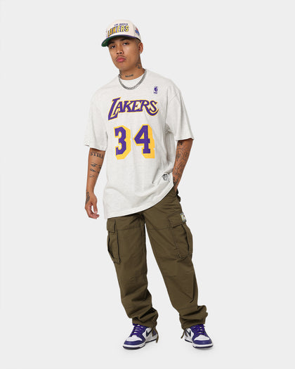 Mitchell & Ness Los Angeles Lakers Shaquille O'Neal #34 N&N T-Shirt White Marle