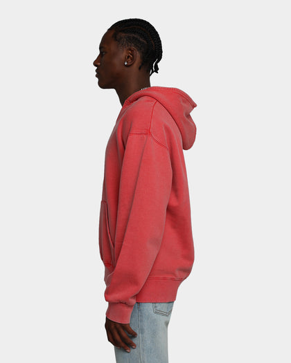 MNML Open Neck Hoodie Vintage Red