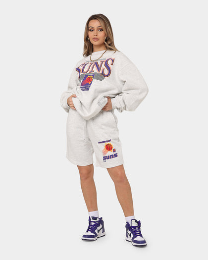 Mitchell & Ness Women's Phoenix Suns Underscore Crewneck White Marle