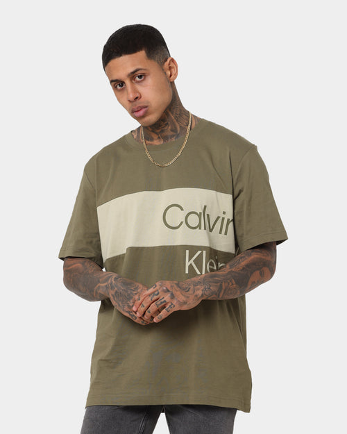 Calvin Klein Institutional Blocking T-Shirt Burnt Olive
