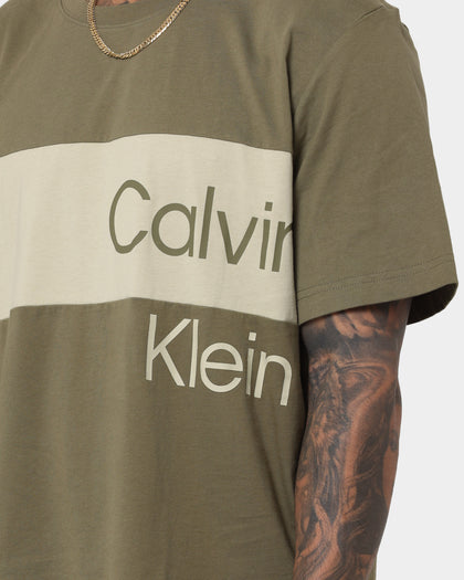Calvin Klein Institutional Blocking T-Shirt Burnt Olive