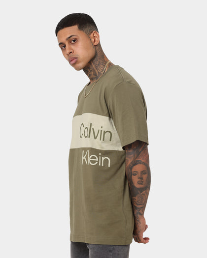 Calvin Klein Institutional Blocking T-Shirt Burnt Olive