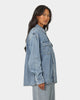 Calvin Klein Oversized Denim Shirt Mid Blue
