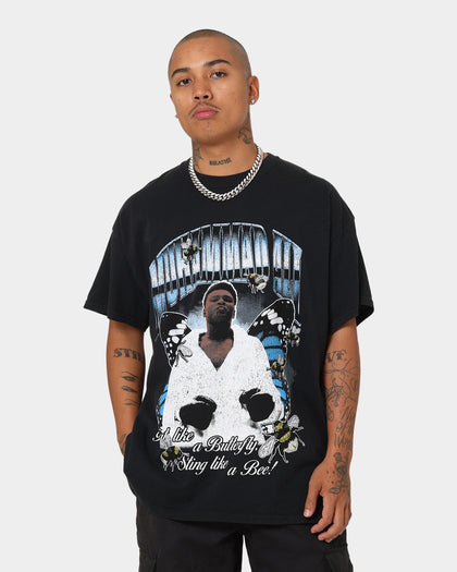 Goat Crew X Muhammad Ali Butterfly Vintage T-Shirt Black Wash