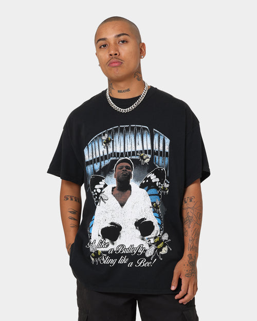 Goat Crew X Muhammad Ali Butterfly Vintage T-Shirt Black Wash