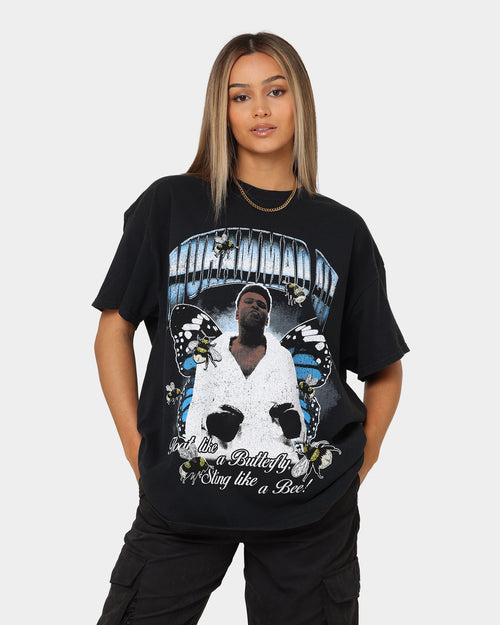 Goat Crew X Muhammad Ali Butterfly Vintage T-Shirt Black Wash