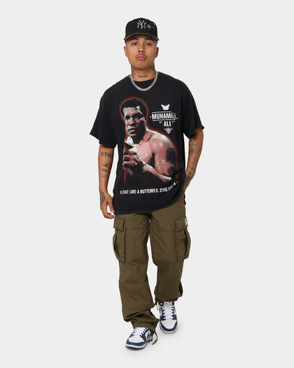 Goat Crew X Muhammad Ali Slogan T-Shirt Black Wash