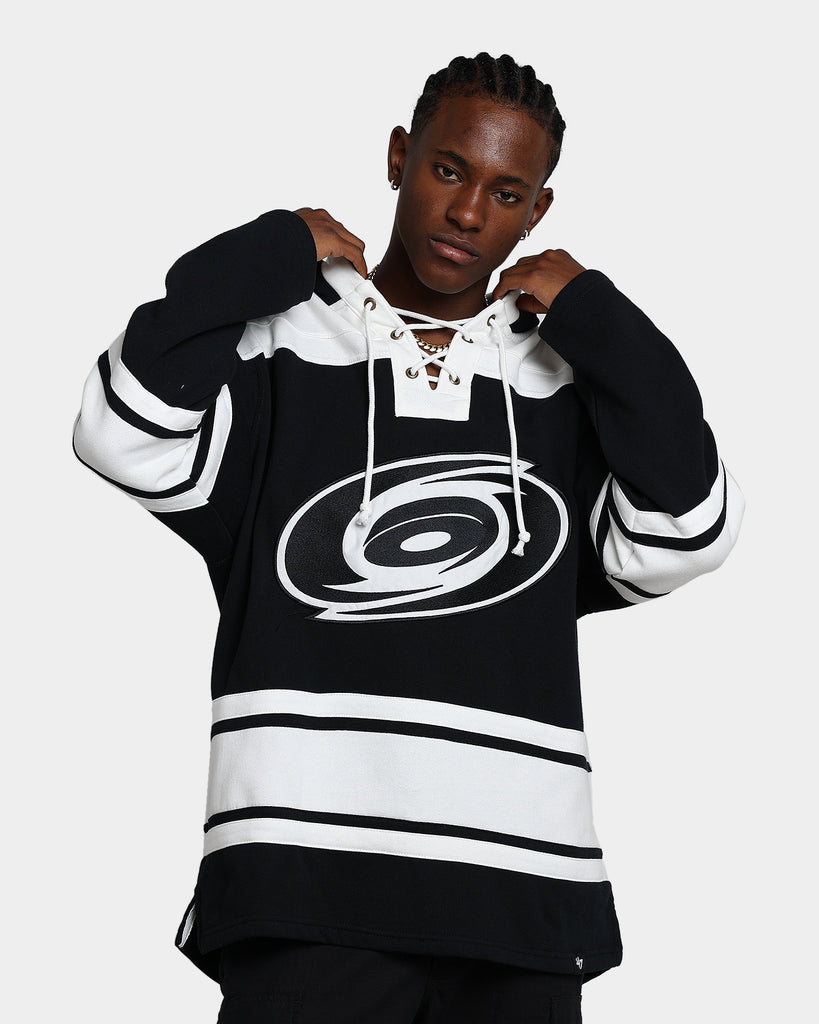 NHL Carolina Hurricanes Men's Long Sleeve Hooded Sweatshirt with Lace - S