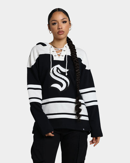 47 Brand Seattle Kraken Superior Lacer Hoodie Jet Black