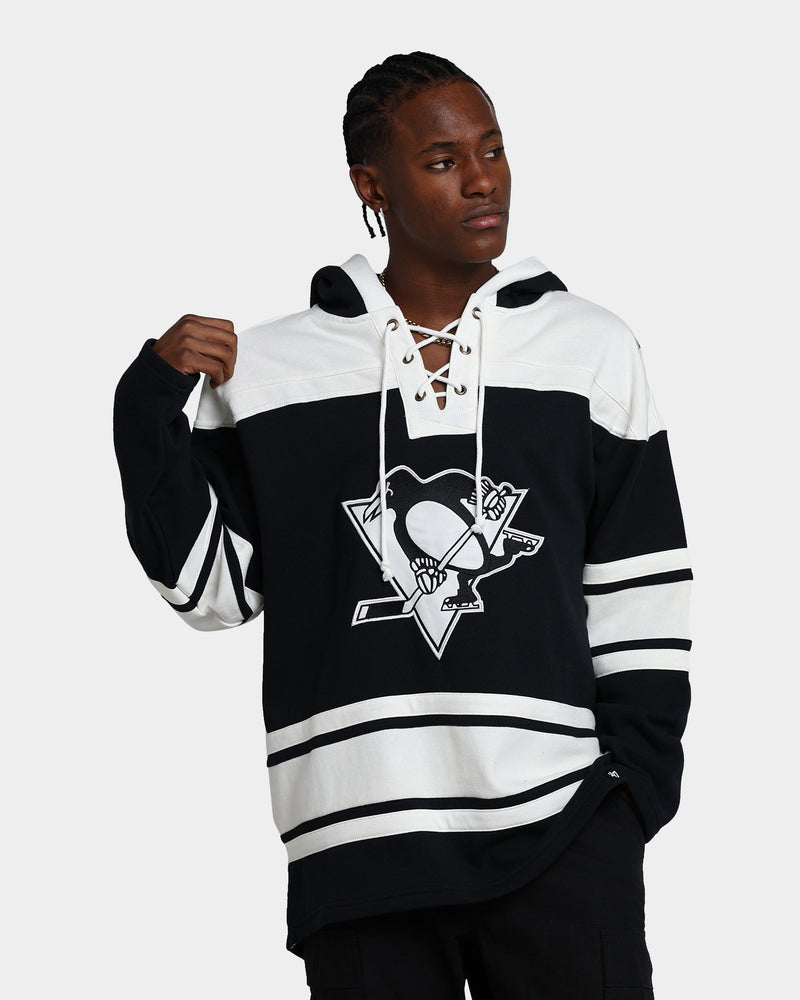 47 Pittsburgh Penguins Mens Black Superior Lacer Fashion Hood