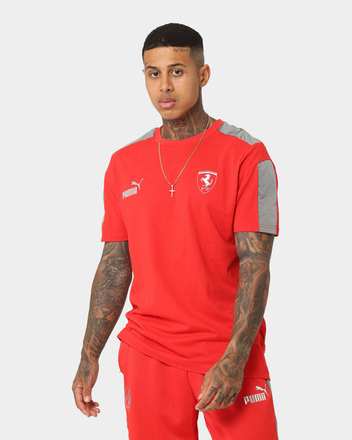 Puma X Ferrari Motorsports Race MT7 Monochrome T-Shirt Rosso Corsa