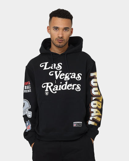 Majestic Athletic Las Vegas Raiders Puff Print Patch Hoodie Faded Black