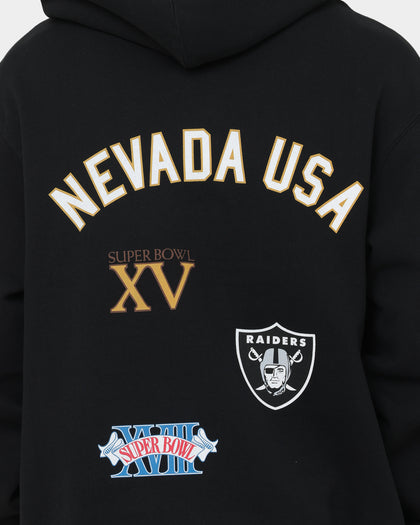 Majestic Athletic Las Vegas Raiders Puff Print Patch Hoodie Faded Black