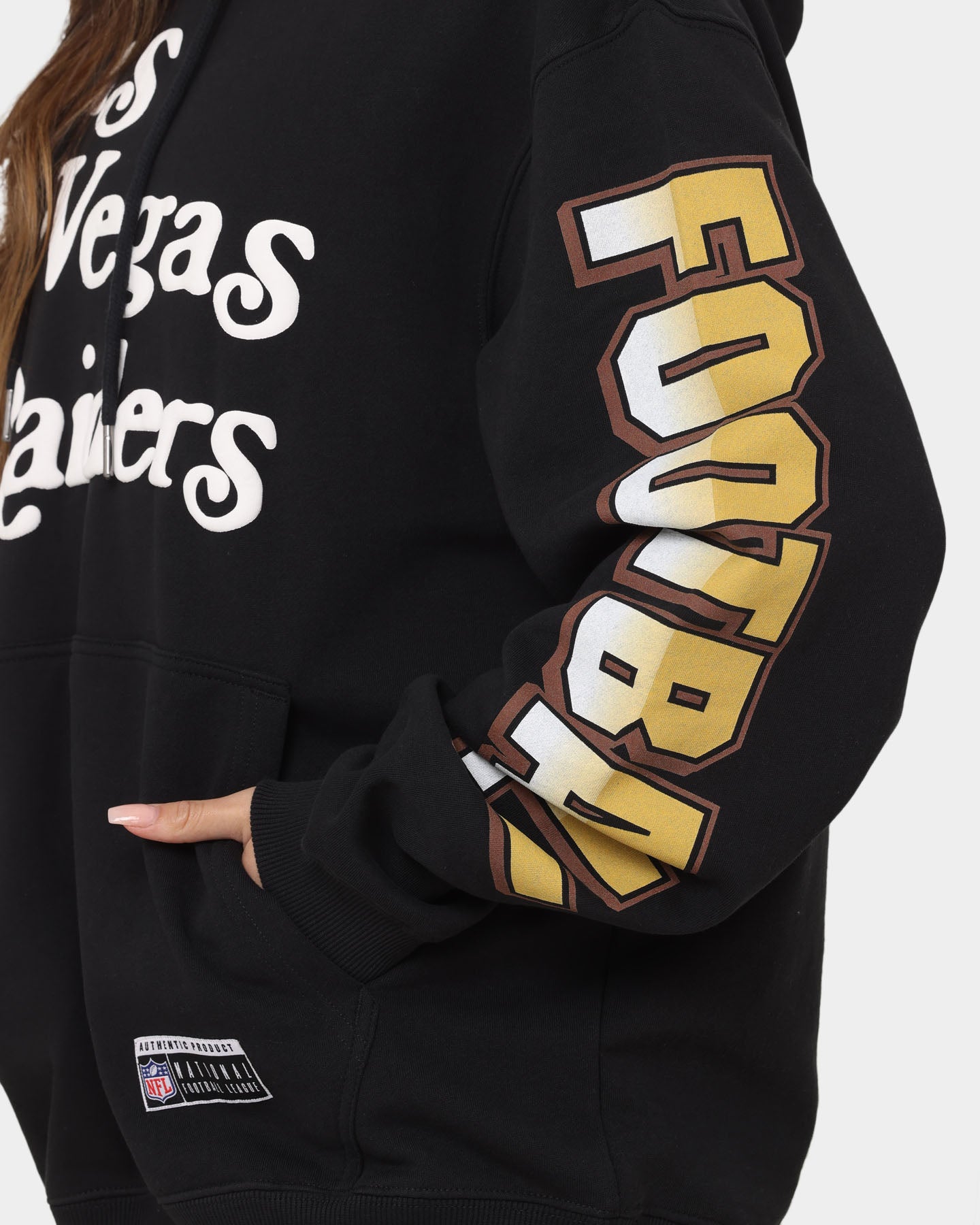 Majestic Athletic Las Vegas Raiders Puff Print Patch Hoodie