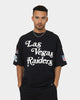 Majestic Athletic Las Vegas Raiders Puff Print Patch Oversized T-Shirt Faded Black