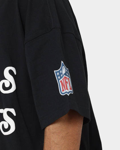 Majestic Athletic Las Vegas Raiders Puff Print Patch Oversized T-Shirt Faded Black