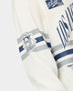 Majestic Athletic Los Angeles Dodgers Champion Arch Stripe Crewneck Optic White