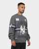 Majestic Athletic New York Yankees Champion Arch Stripe Crewneck Gunmetal Grey