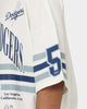 Majestic Athletics Los Angeles Dodgers Champion Arch Stripe Oversized T-Shirt Optic White