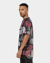 Majestic Athletic Los Angeles Dodgers Floral Wordmark Rep Jersey Faded Black
