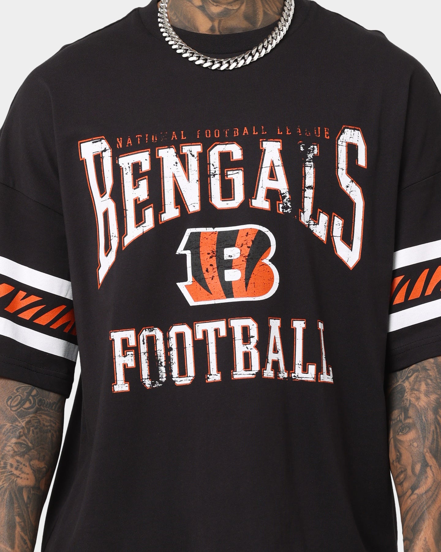 Champion CINCINNATI BENGALS ブラックフェードTシャツ Cincinnati Bengals Starter Zoom Graphic T-Shirt - Black
