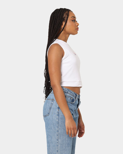 Tommy Jeans Women's TJW Crop RWB Script Tank Top White