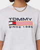 Tommy Jeans Women's TJW Oversized Cropped Modern Athletic T-Shirt Silver Grey Heather
