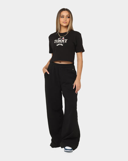 Tommy Jeans Women's TJW Super Crop Modern Prep 1 T-Shirt Black