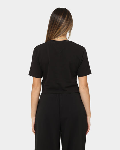 Tommy Jeans Women's TJW Super Crop Modern Prep 1 T-Shirt Black