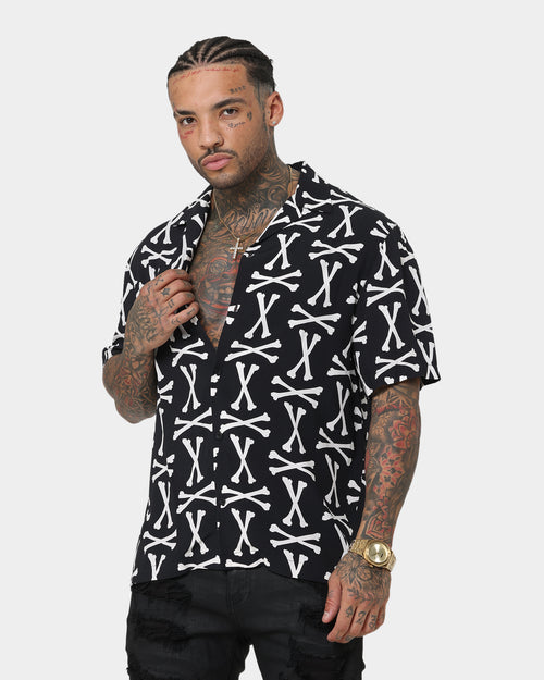 Saint Morta Boneyard Short Sleeve Shirt Black/White