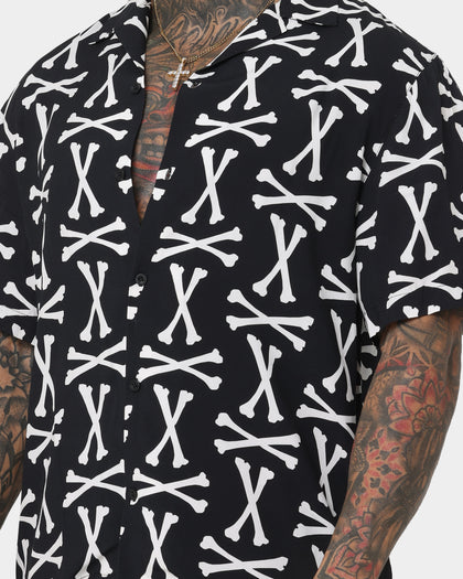 Saint Morta Boneyard Short Sleeve Shirt Black/White
