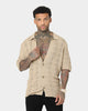 Saint Morta Knitted Button Up T-Shirt Stone