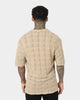 Saint Morta Knitted Button Up T-Shirt Stone