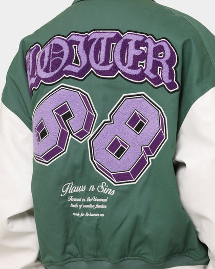 Loiter Ethereal Varsity Jacket Green