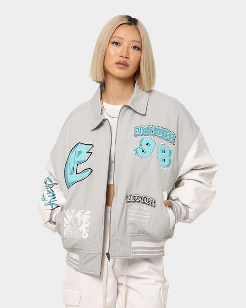 Loiter Ethereal Varsity Jacket Light Grey