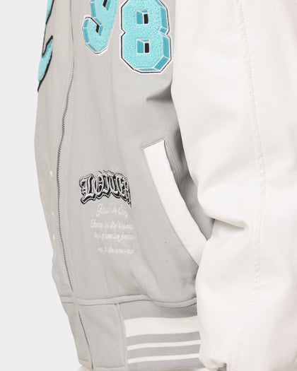Loiter Ethereal Varsity Jacket Light Grey